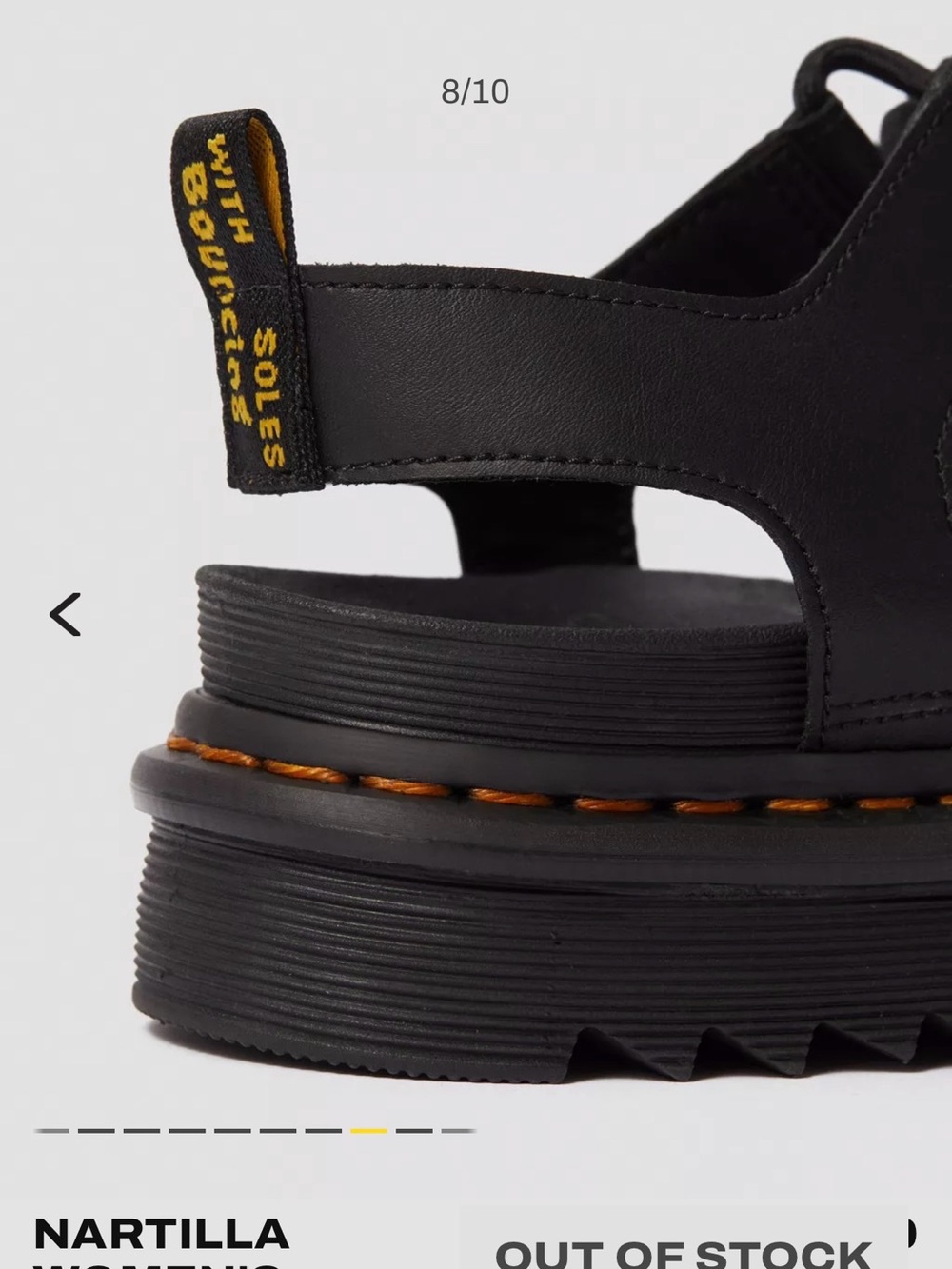 Dr. Martens Black Leather Platform Gladiator Sandals - Picture 9 of 14